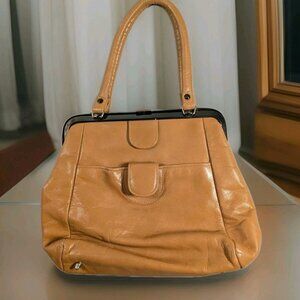 Vintage 1960s Camel Colored Handbag Purse Style